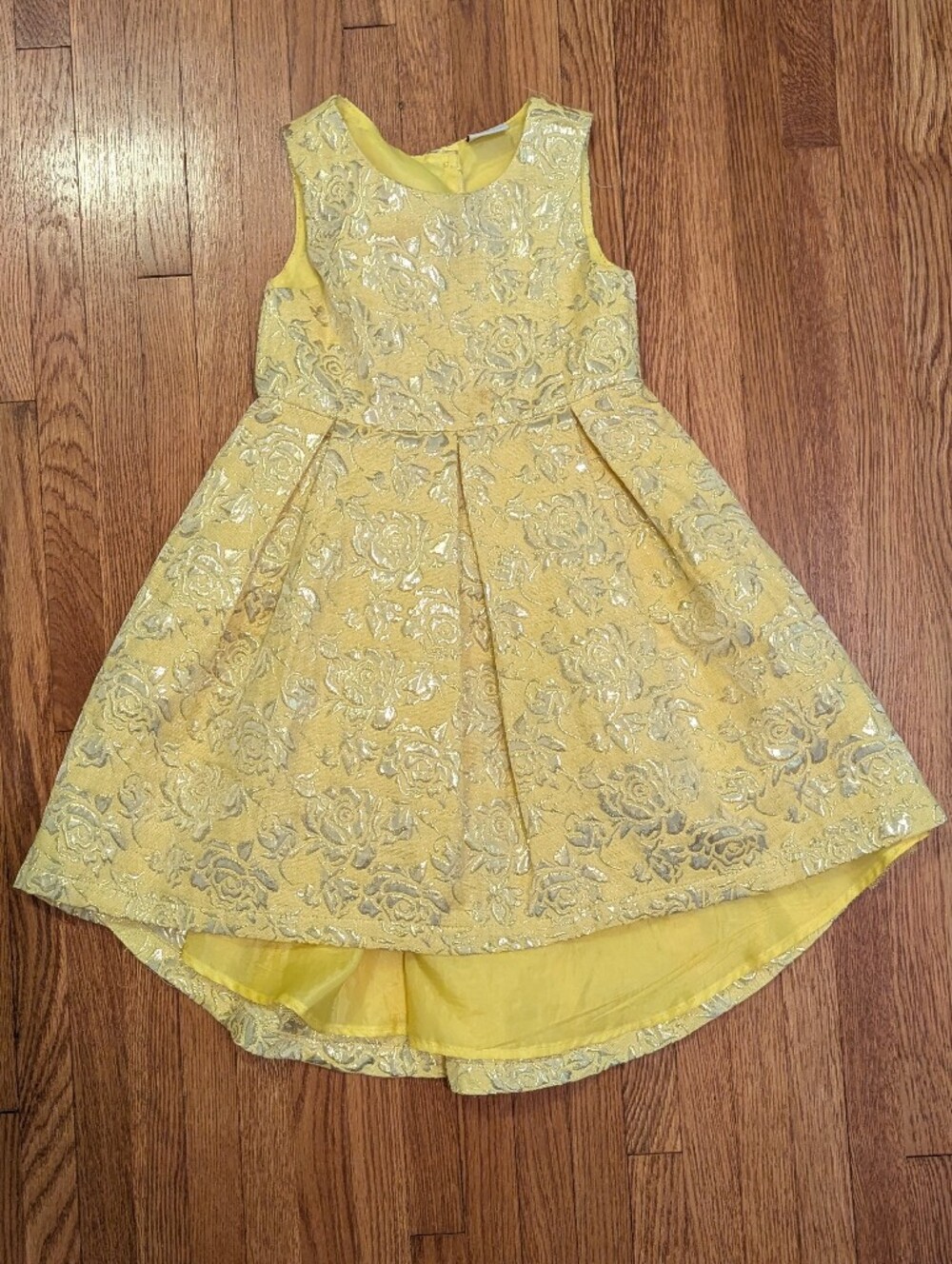 Disney's Belle Yellow and Gold Floral Party Dress